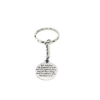 Scripture Gift, Seek First The Kingdom Of God Keychain, Matthew 6 33, Seed God First, Faith Gift, Scripture Quote, Scripture Keychain