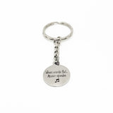 Music Quote, When Words Fail, Music Speaks Keychain, Musician Gift, Music Gift, Gift For Music Lover, Band Member Gift, Piano Player, C138