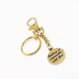 Faith Gift, Nothing Is Impossible With God Keychain, Christian Gift, Christian Quote, God Makes All Things Possible, Believer Faith Quote
