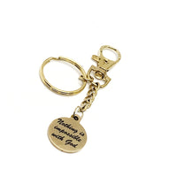 Faith Gift, Nothing Is Impossible With God Keychain, Christian Gift, Christian Quote, God Makes All Things Possible, Believer Faith Quote