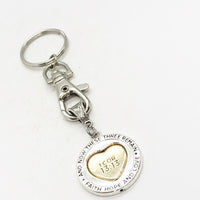 Love Gift, The Greatest Of These Is Love Keychain, 1 Cor 13 13, Spinner Charm, Christian Love, Scripture Gift, Christian Gift, Love Keychain
