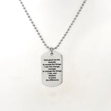 Serenity Prayer Necklace, Gift For Him, Serenity Courage Wisdom, Son Gift, Husband Gift, Man Necklace, Stainless Steel Necklace