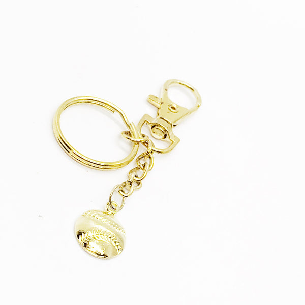 Baseball Mom Gift, Baseball Player Keychain, Softball Mom Gift, Softball Player Keychain, Baseball Player Gift, Goldtone Baseball Keychain