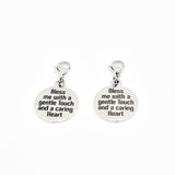 Clip On Charm, Mask Chain Charms, Nurse Prayer Charm, Bless Me With A Gentle Touch And Caring Heart, Nurse Gift, Single Charm or Set