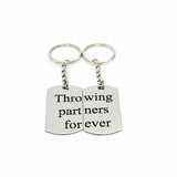 Throwing Partners Forever Keychain Set, Baseball Player Gift, Father Son Gift, Softball Keychains, Pitcher Catcher Keychains, Graduation