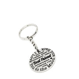 Best Friend Gift, Best Friend Keychain, I Love You To The Moon And Back, Best Friend Words, Keychain Gift, Gift For Best Friend