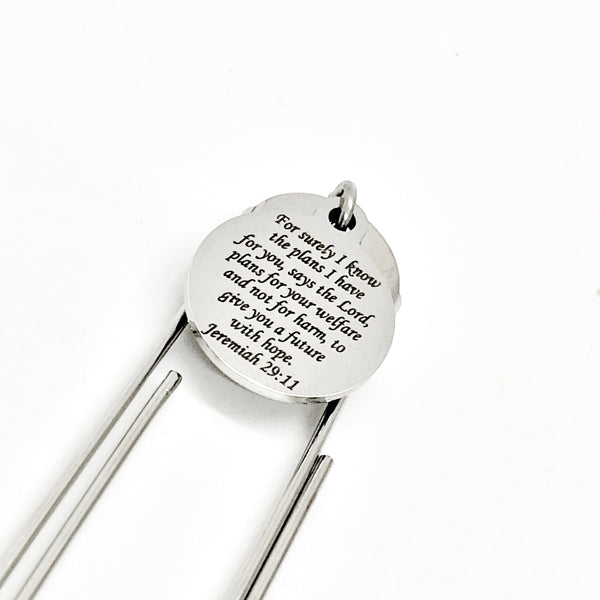 Scripture Gift, Bible Bookmark, I Know The Plans I Have For Your, Proverbs 29 11, Charm Bookmark, Planner Bookmark, Christian Reader Gift