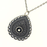 Mustard Seed Necklace, Antique Brass Mustard Seed Jewelry, Matthew 17 20 Mustard Seed Pendant, Ornate Teardrop Mustard Seed Necklace