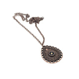 Mustard Seed Necklace, Antique Copper Mustard Seed Jewelry, Matthew 17 20 Mustard Seed Pendant, Ornate Teardrop Mustard Seed Necklace