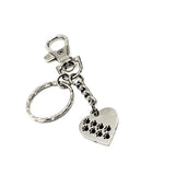 Pet Lover Gift, Paw Prints On My Heart Keychain, Dog Lover Gift, Cat Lover Gift, Dog Owner Gift, Cat Owner Gift, Loss of Pet Gift