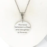 Daughter Gift, The Love Between A Father And Daughter Is Forever Necklace, Gift For Her, Daddy’s Girl, Daughter Birthday, Daughter From Dad