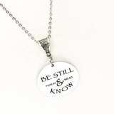 Scripture Gift, Be Still And Know Necklace, Psalm 46 10, Scripture Quote, Baptism Gift, Christian Gift, Christian Jewelry, Scripture Jewelry