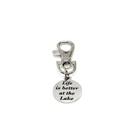 Lake Bag Charm, Life Is Better At The Lake Charm, Lake House Keychain, Lake House Charm, Purse Charm, Bag Tag, Clip On Charm