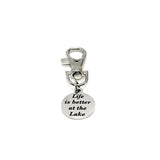 Lake Bag Charm, Life Is Better At The Lake Charm, Lake House Keychain, Lake House Charm, Purse Charm, Bag Tag, Clip On Charm
