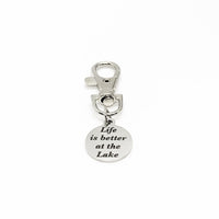 Lake Bag Charm, Life Is Better At The Lake Charm, Lake House Keychain, Lake House Charm, Purse Charm, Bag Tag, Clip On Charm