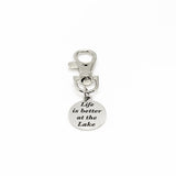 Lake Bag Charm, Life Is Better At The Lake Charm, Lake House Keychain, Lake House Charm, Purse Charm, Bag Tag, Clip On Charm