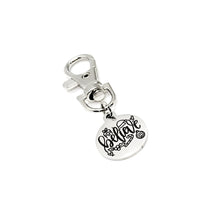 Believe Charm, Christmas Charm, Clip On Charm, Christmas Bag Charm, Christmas Gift Charm, Believe In The Magic, Purse Charm
