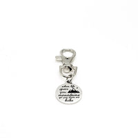 Motivating Gift, When Life Gives You Mountains, Get Your Boots And Hike Charm, Encouragement Gift, Motivating Quote, Encouraging Quote
