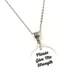 Faith Gift, Please Give Me Strength Necklace, Christian Strength, Prayer Necklace, Christian Gift, Christian Jewelry, Faith Jewelry