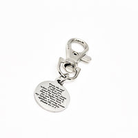 Scripture Gift, The Lord Is My Refuge Clip On Charm, Psalm 61 2 and 3, Scripture Quote, I Call To You When My Heart Is Faint, Bible Verse