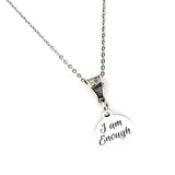 I Am Enough Necklace, Affirmation Jewelry, Affirmation Gifts, Motivation Gift, Motivating Quote, Encouragement Gift, Encouraging Her