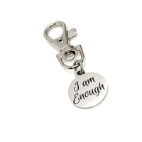 Motivation Gift, I Am Enough Clip On Charm, Affirmation Gift, Starting Over Gift, Divorce Gift, Recovery Gift, New Beginnings