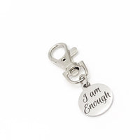 Motivation Gift, I Am Enough Clip On Charm, Affirmation Gift, Starting Over Gift, Divorce Gift, Recovery Gift, New Beginnings
