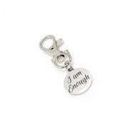 Motivation Gift, I Am Enough Clip On Charm, Affirmation Gift, Starting Over Gift, Divorce Gift, Recovery Gift, New Beginnings