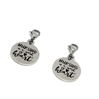 Clip On Charm, Mask Chain Charms, Nursing Is A Work Of Heart, Nurse Charm, Nurse Gift, Nursing Gifts, Nurse Mask Charm, Single Charm or Set