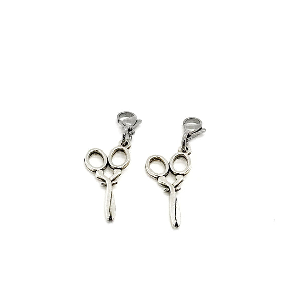 Clip On Charm, Mask Chain Charms, Scissors Charms, Hair Stylist Gifts, Hairdresser Gifts, Seamstress Gifts, Single Charm or Set