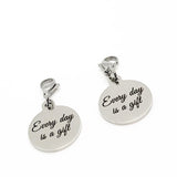 Clip On Charm, Mask Chain Charms, Each Day Is A Gift Mask Charm, Positivity Gift, Encouragement Gift, Single Charm or Set of Charms