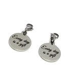 Clip On Charm, Mask Chain Charms, Each Day Is A Gift Mask Charm, Positivity Gift, Encouragement Gift, Single Charm or Set of Charms
