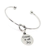 Scripture Bracelet, Count It All Joy Bracelet, James 1 2, Faith Gift, Christian Woman Gift, Christian Jewelry, Faith Quote, Scripture Quote