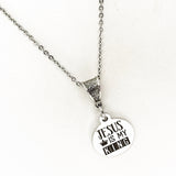 Faith Gift, Jesus Is My King Necklace, Christian Gift, Faith Jewelry, Christian Jewelry, Baptism Gift, Christian Necklace, Faith Necklace