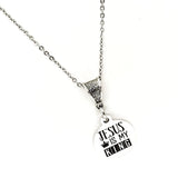 Faith Gift, Jesus Is My King Necklace, Christian Gift, Faith Jewelry, Christian Jewelry, Baptism Gift, Christian Necklace, Faith Necklace