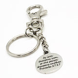 Scripture Gifts, As Iron Sharpens Iron Keychain, Proverbs 27 17, Faith Gifts, Scripture Quote, Christian Gift