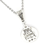 Jesus Saved Southern Raised Necklace, Christian Woman Gift, Southern Woman Gift, Jewelry Gift, Wife Gift, Daughter Gift, Gift For Her