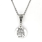 Jesus Saved Southern Raised Necklace, Christian Woman Gift, Southern Woman Gift, Jewelry Gift, Wife Gift, Daughter Gift, Gift For Her