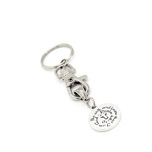 Scripture Gift, Be Still And Know That I Am God Keychain, Psalm 46 10, Scripture Quote, Bible Verse Gifts, Faith Gifts, Just Be Still, B762