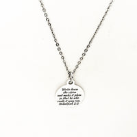 Write Down The Vision Necklace, Affirmation Jewelry, Attraction Jewelry, Vision Board Jewelry, Scripture Gifts, Habakkuk 2 2