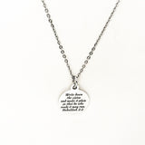 Write Down The Vision Necklace, Affirmation Jewelry, Attraction Jewelry, Vision Board Jewelry, Scripture Gifts, Habakkuk 2 2