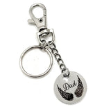 Dad Memorial, Dad Is My Angel Keychain, Dad Angel Wings, Remembering Dad, Loss Of Dad, Death Of Dad, Sympathy Gift