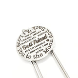 Friend Bookmark, Best Friend Bookmark, I Love You To The Moon And Back, Friend Gift, Reader Gift, Book Club Gift, Friend Birthday