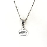 Watch Over Me As I Serve And Protect Necklace, Police Officer Necklace, Fire Fighter Necklace, Nurse Necklace, Gift For Her, Police Gift