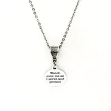 Watch Over Me As I Serve And Protect Necklace, Police Officer Necklace, Fire Fighter Necklace, Nurse Necklace, Gift For Her, Police Gift