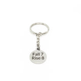 Motivating Gift, Fall 7 Rise 8 Keychain, One More Time, Get Up Again, Encouragement Gift, Encouraging Quote, Keep Getting Up, Keep Trying