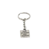 Affirmation Gifts, Goals Are Dreams With Deadlines Keychain, Goal Gifts, Entrepreneur Gifts, Sports Dreams, Motivation Gifts,