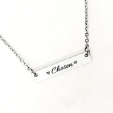 Faith Jewelry, Chosen Necklace, Love Gift, Adoption Gift, Affirmation Jewelry, Affirmation Words, Baptism Gift, Christian Jewelry