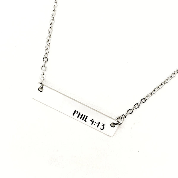Faith Jewelry, I Can Do All Things Through Christ Necklace, Philippians 4 13, Strong Woman Gift, Affirmation Jewelry, Affirmation Words
