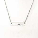 Faith Jewelry, I Can Do All Things Through Christ Necklace, Philippians 4 13, Strong Woman Gift, Affirmation Jewelry, Affirmation Words